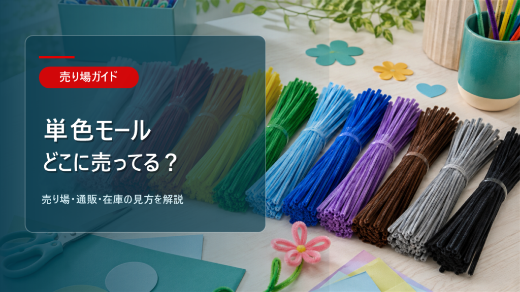 単色モールはどこに売ってるかを解説するアイキャッチ画像