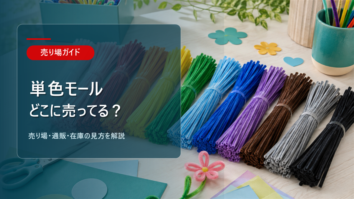 単色モールはどこに売ってるかを解説するアイキャッチ画像