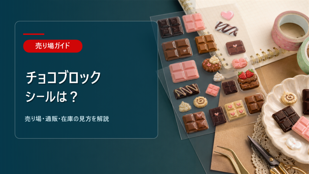 チョコブロックシールはどこに売ってるかを解説するアイキャッチ画像