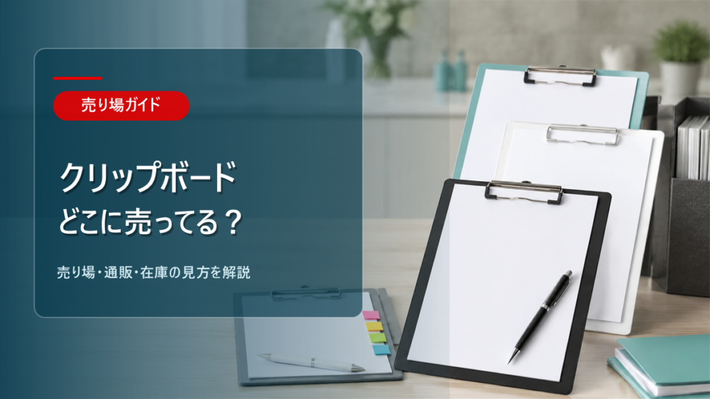 クリップボードはどこに売ってるかを解説するアイキャッチ画像