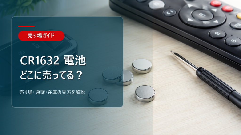 CR1632電池はどこに売ってるかを解説するアイキャッチ画像