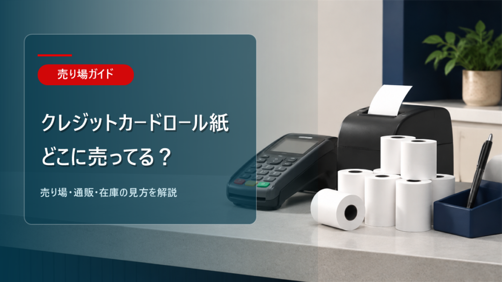 クレジットカード ロール紙はどこに売ってるかを解説するアイキャッチ画像