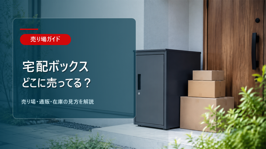 宅配ボックスはどこに売ってるかを解説するアイキャッチ画像