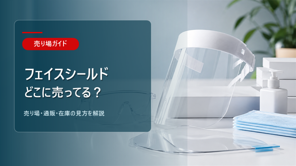 フェイスシールドはどこに売ってるかを解説するアイキャッチ画像