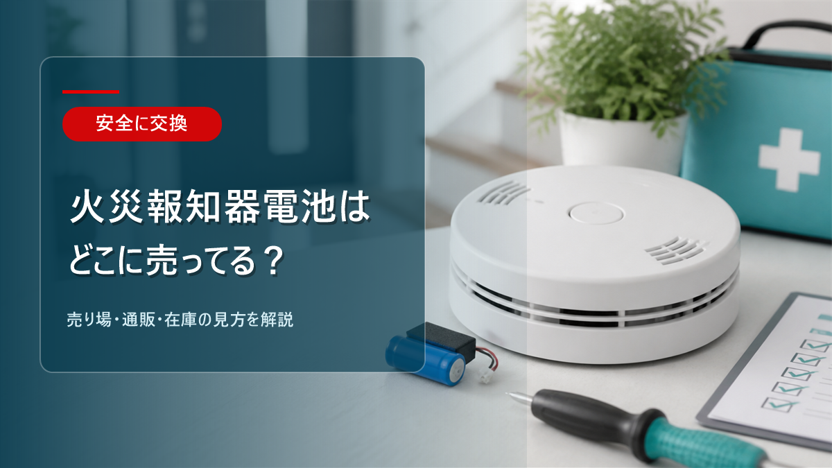 火災報知器電池はどこに売ってるかを解説するアイキャッチ画像