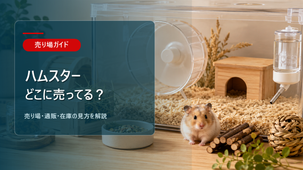 ハムスター飼育用品はどこに売ってるかを解説するアイキャッチ画像