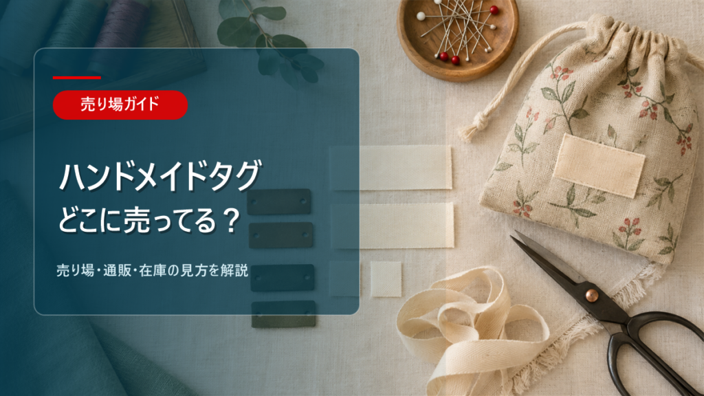 ハンドメイドタグはどこに売ってるかを解説するアイキャッチ画像