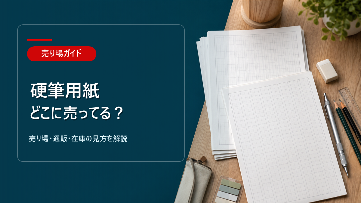 硬筆用紙はどこに売ってるかを解説するアイキャッチ画像