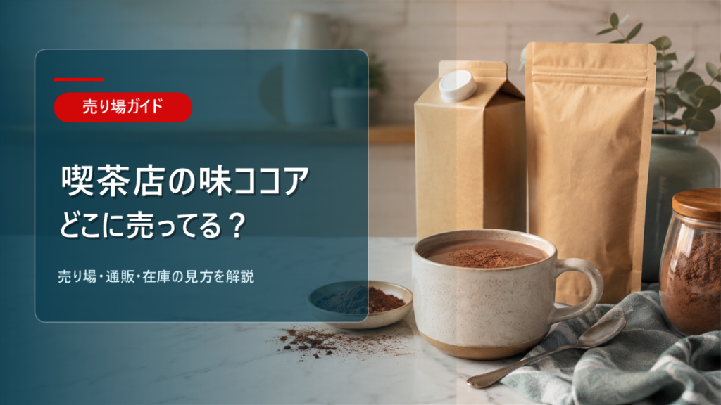 喫茶店の味ココアはどこに売ってるかを解説するアイキャッチ画像