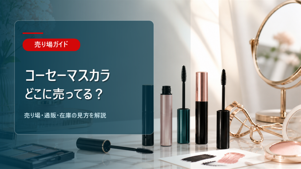 コーセーマスカラはどこに売ってるかを解説するアイキャッチ画像