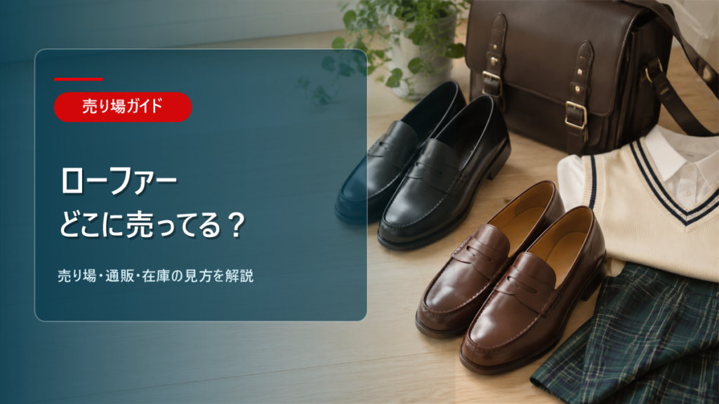 ローファーはどこに売ってるかを解説するアイキャッチ画像