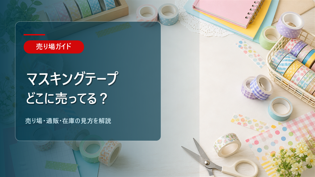 マスキングテープはどこに売ってるかを解説するアイキャッチ画像