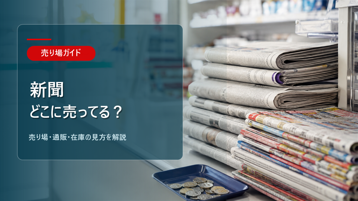 新聞はどこに売ってるかを解説するアイキャッチ画像