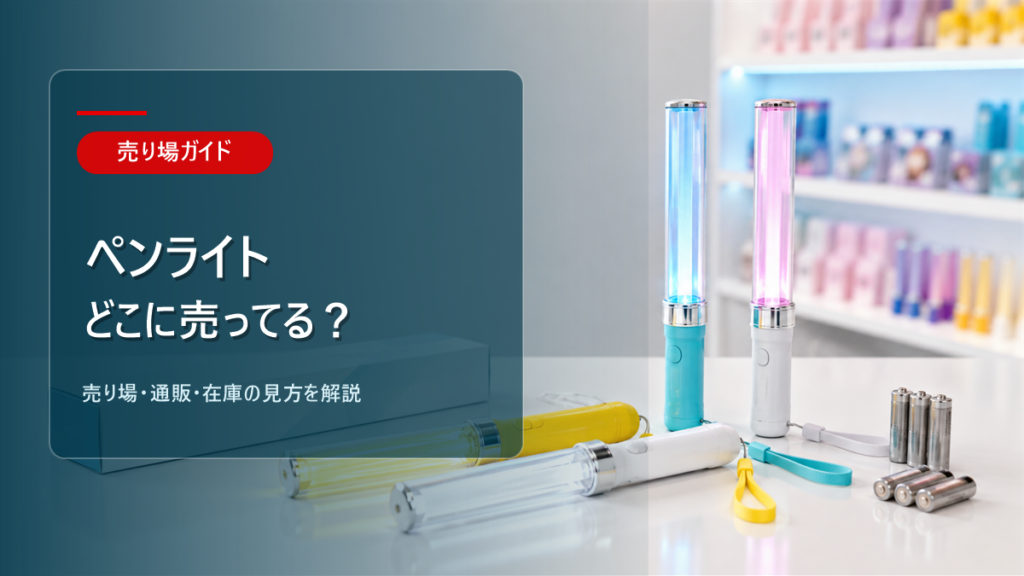 ペンライトはどこに売ってるかを解説するアイキャッチ画像
