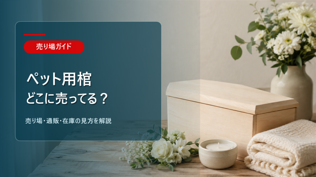 ペット用棺はどこに売ってるかを解説するアイキャッチ画像