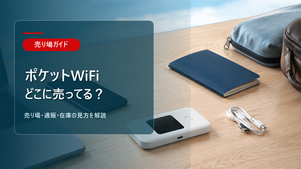 ポケットWiFiはどこに売ってるかを解説するアイキャッチ画像