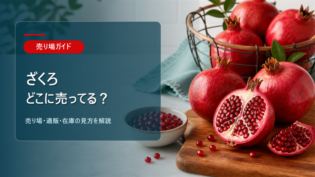 ざくろはどこに売ってるかを解説するアイキャッチ画像