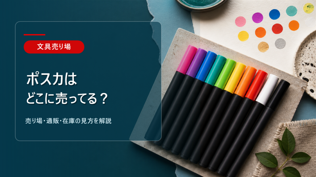 ポスカはどこに売ってるかを解説するアイキャッチ画像