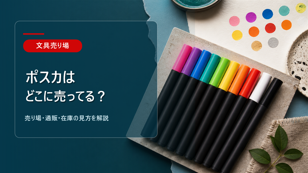 ポスカはどこに売ってるかを解説するアイキャッチ画像