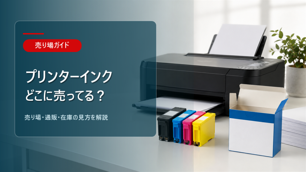 プリンターインクはどこに売ってるかを解説するアイキャッチ画像