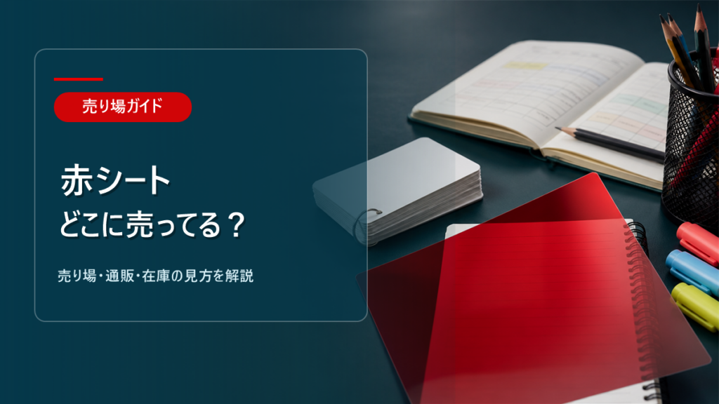 赤シートはどこに売ってるかを解説するアイキャッチ画像