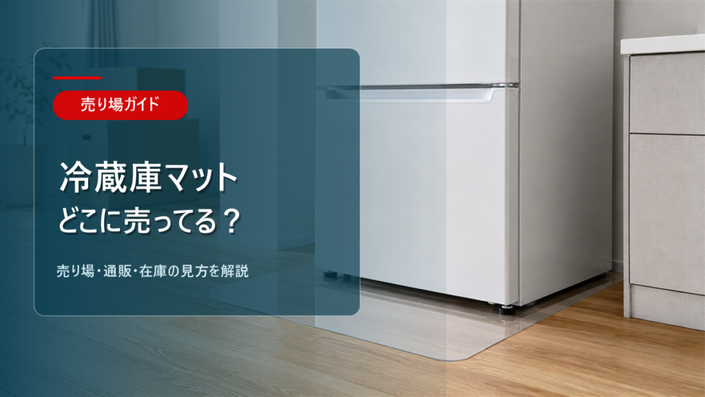 冷蔵庫マットはどこに売ってるかを解説するアイキャッチ画像