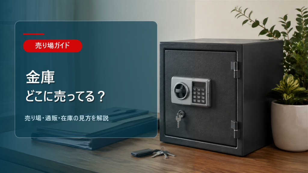 金庫はどこに売ってるかを解説するアイキャッチ画像