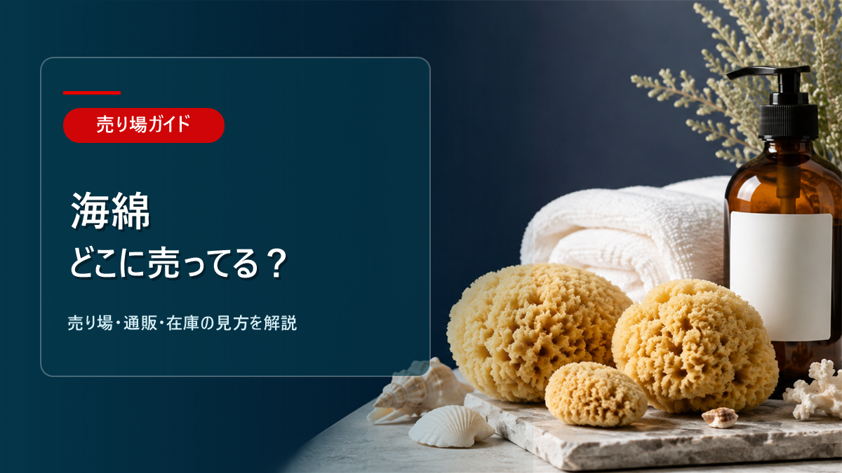 海綿はどこに売ってるかを解説するアイキャッチ画像