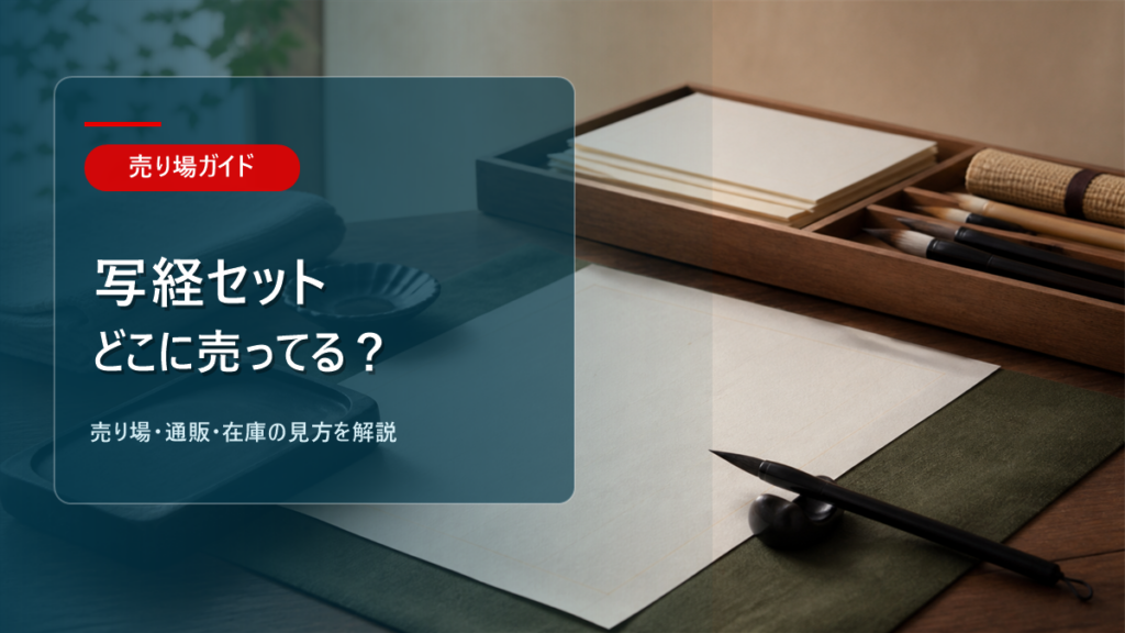 写経セットはどこに売ってるかを解説するアイキャッチ画像