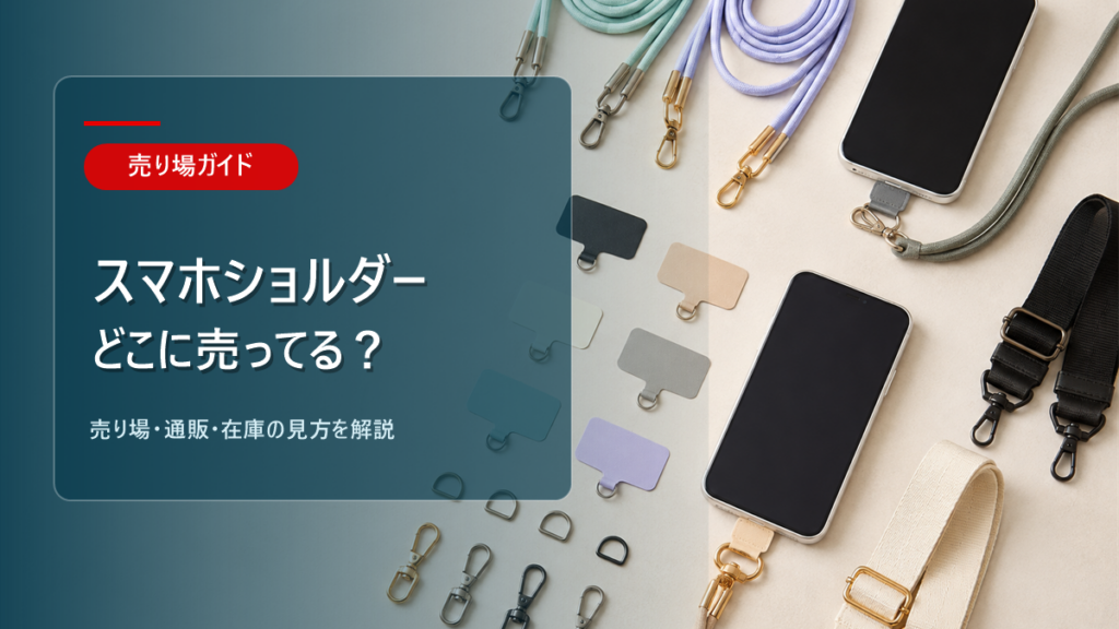 スマホショルダーはどこに売ってるかを解説するアイキャッチ画像