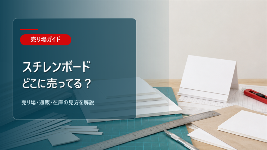 スチレンボードはどこに売ってるかを解説するアイキャッチ画像