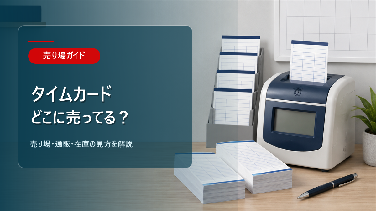 タイムカードはどこに売ってるかを解説するアイキャッチ画像