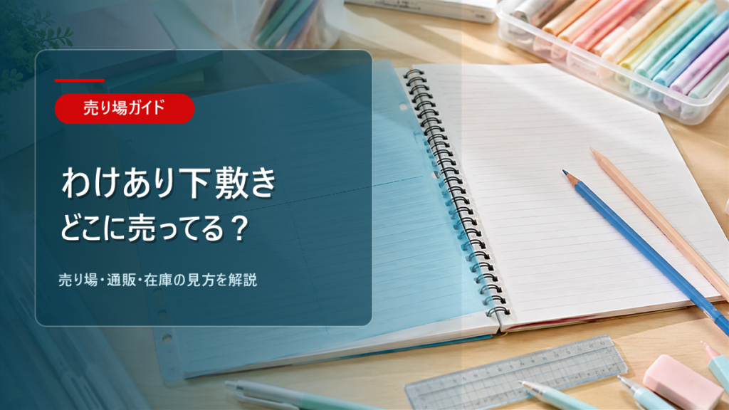 わけあり下敷きはどこに売ってるかを解説するアイキャッチ画像