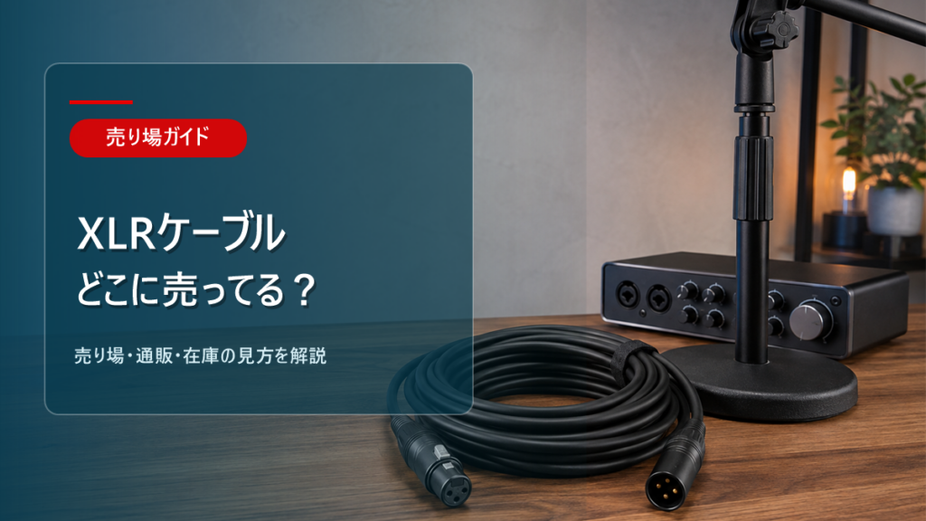 XLRケーブルはどこに売ってるかを解説するアイキャッチ画像