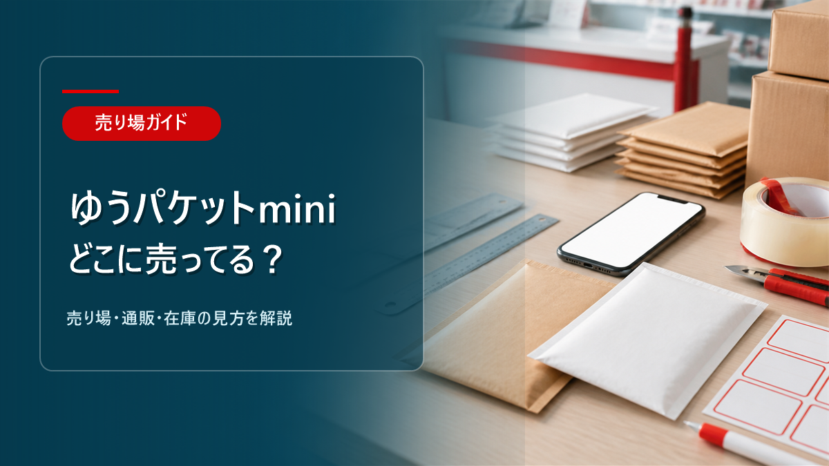 ゆうパケットminiはどこに売ってるかを解説するアイキャッチ画像